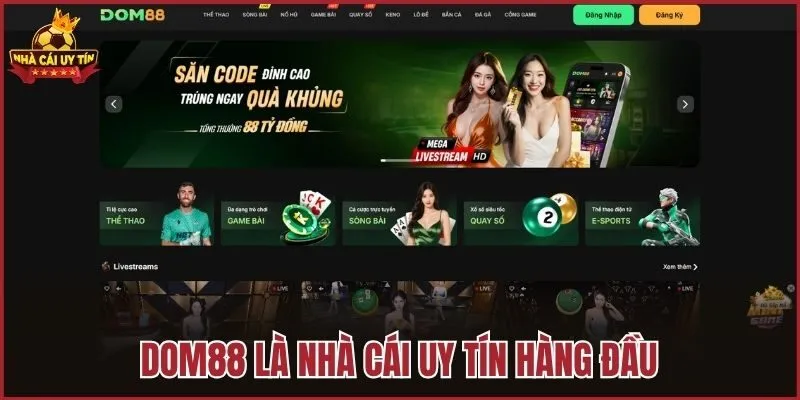 Dom88 là nhà cái uy tín hàng đầu